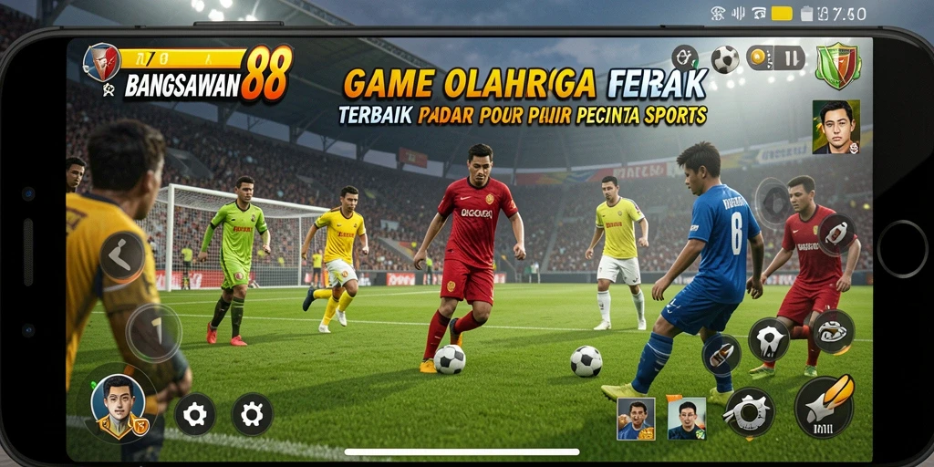 Tampilan gameplay seru dari BANGSAWAN88 yang menggambarkan aksi olahraga.