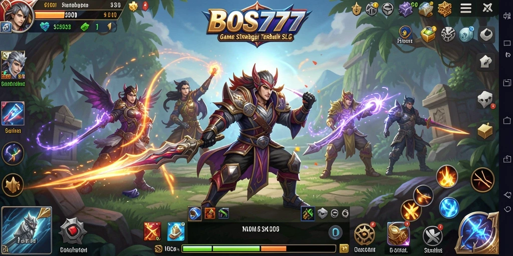 Screenshot utama BOS777 menampilkan pertempuran epik dalam strategi SLG.