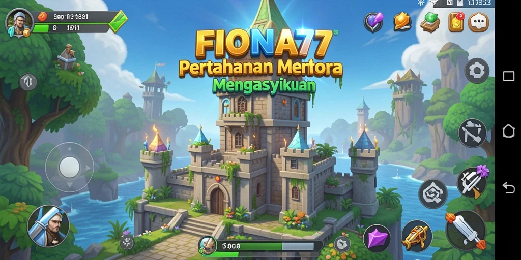 Tangkapan layar yang menunjukkan gameplay Tower Defense yang mendebarkan.