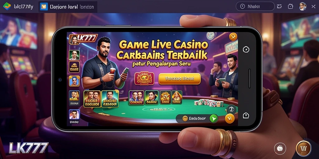 Tampilan gameplay Live Casino LK777 yang menarik dan interaktif.