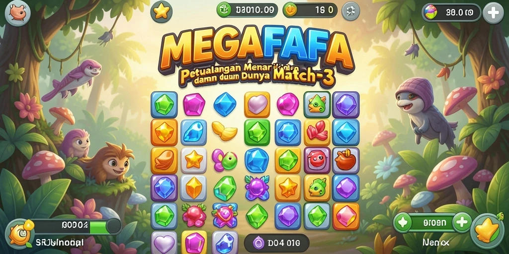 Gameplay menantang dalam MEGAFAFA dengan grafis menarik.