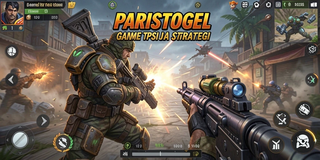 Screenshot gameplay PARISTOGEL menunjukkan aksi seru TPS.