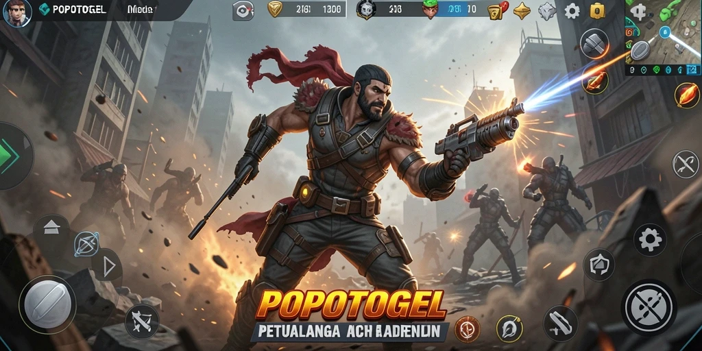 Tangkapan layar menunjukkan aksi seru dalam game POPOTOGEL.