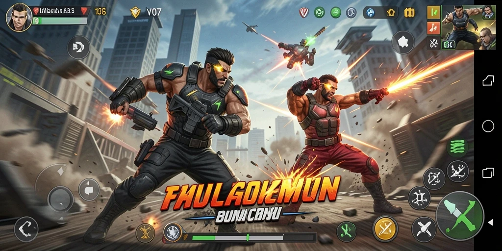 Screenshot V07 menunjukkan aksi seru dalam gameplay yang mendebarkan.