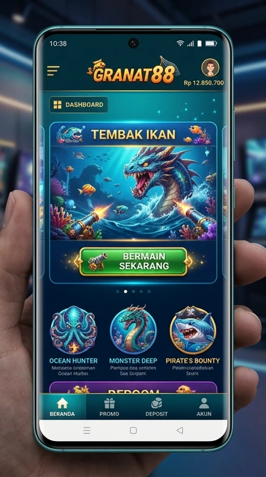 Tampilan antarmuka granat88 yang bersih dan sederhana.